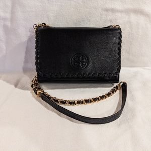 Tory Burch Marion Black Leather Crossbody Bag